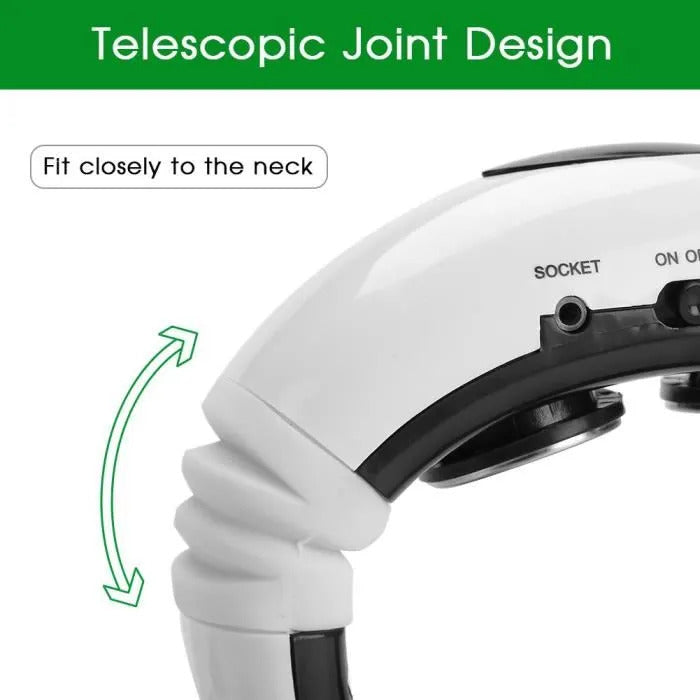 Masseur de cou - Méridien - Soulagement cervical - 6 modes de massage - 16 niveaux de résistance - Blanc