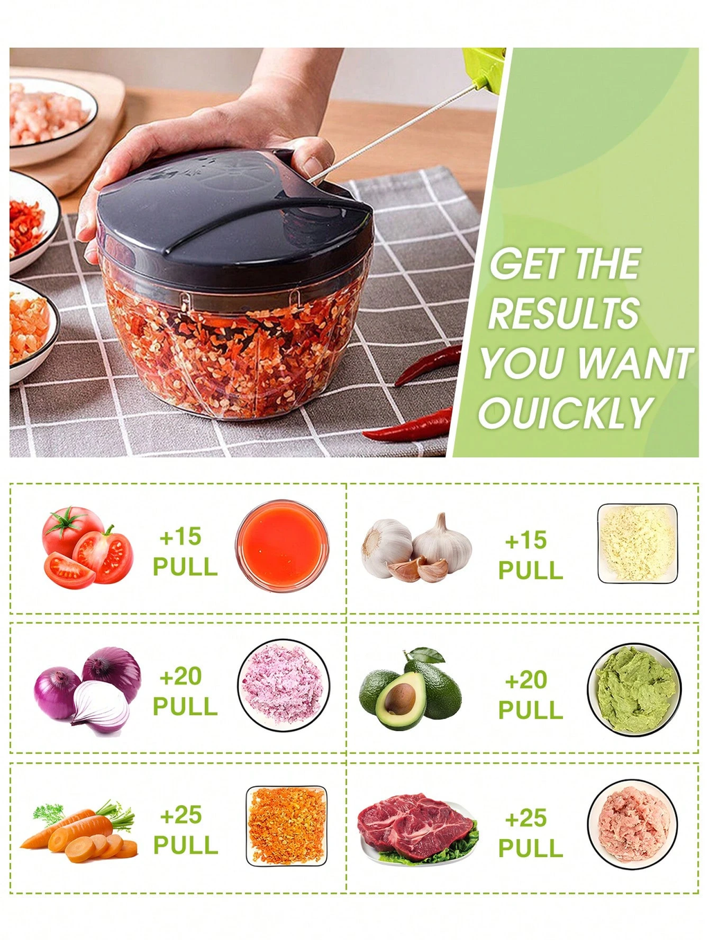 1 pièce Hachoir à légumes de cuisine