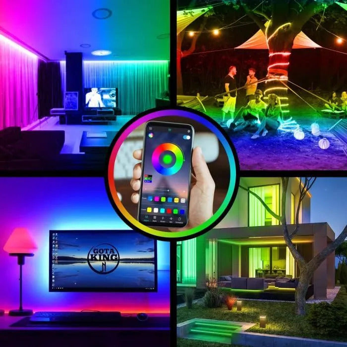 Ruban LED 20M Bande LED RGB Télécommande à 40 Touches Synchroniser avec la Musique Fête Décor Maison Chambre Bar - KENUOS